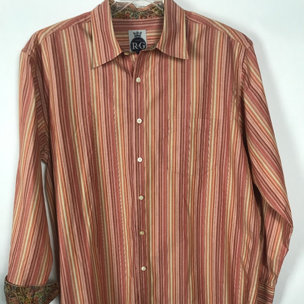 R&G Robert Graham Red Yellow Stripe XXL